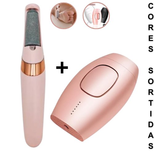 Kit Cuidados Femininos – Lixa + Depilador Laser